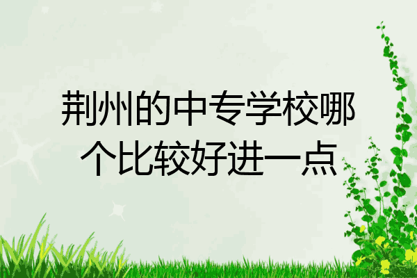 荆州的中专学校哪个比较好进一点