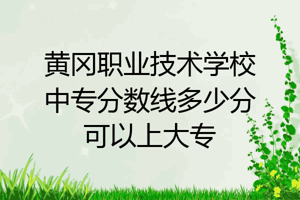 黄冈职业技术学校中专分数线多少分可以上大专