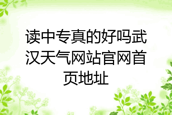 读中专真的好吗武汉天气网站官网首页地址