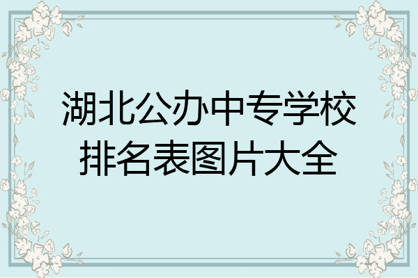 湖北公办中专学校排名表图片大全