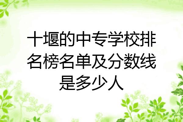 十堰的中专学校排名榜名单及分数线是多少人