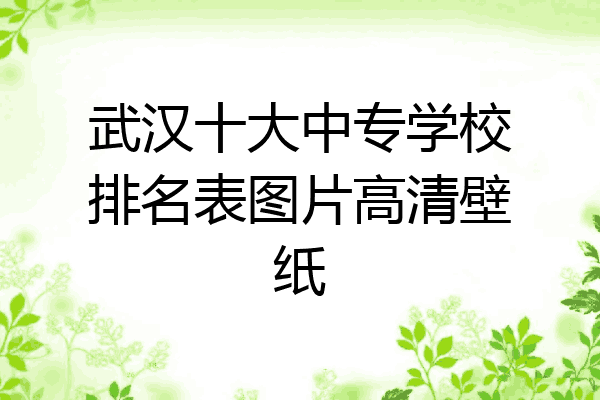 武汉十大中专学校排名表图片高清壁纸