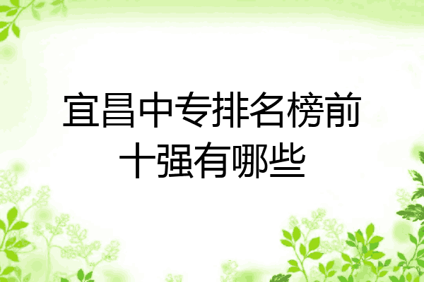 宜昌中专排名榜前十强有哪些