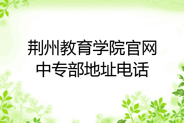 荆州教育学院官网中专部地址电话