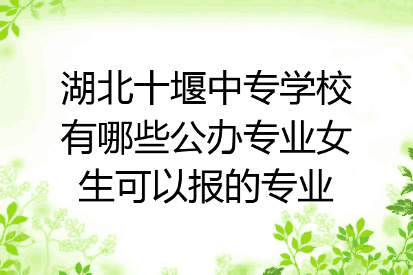 湖北十堰中专学校有哪些公办专业女生可以报的专业