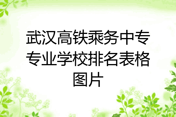 武汉高铁乘务中专专业学校排名表格图片