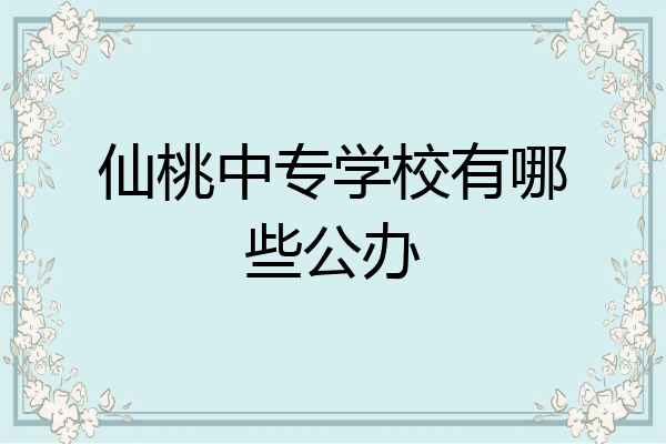 仙桃中专学校有哪些公办
