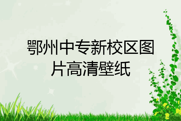 鄂州中专新校区图片高清壁纸