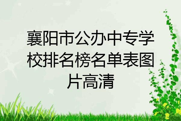 襄阳市公办中专学校排名榜名单表图片高清