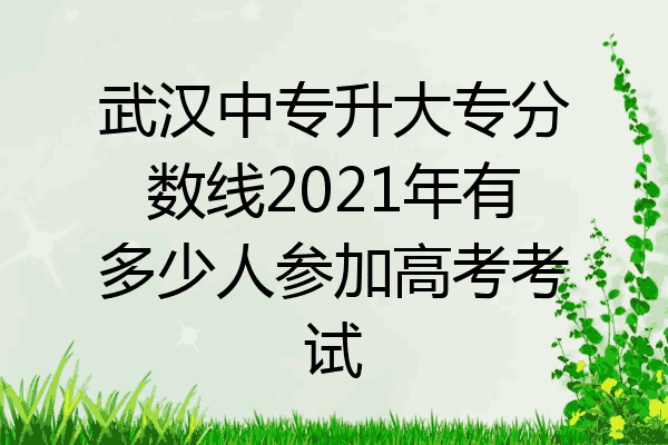 武汉中专升大专分数线2021年有多少人参加高考考试