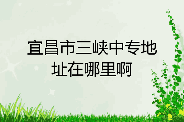 宜昌市三峡中专地址在哪里啊