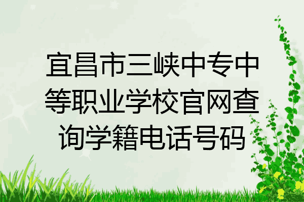 宜昌市三峡中专中等职业学校官网查询学籍电话号码