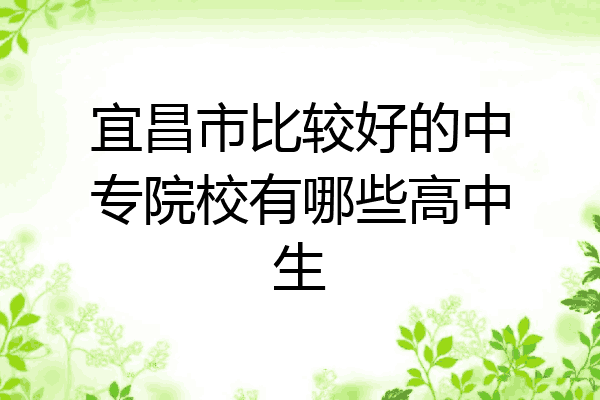 宜昌市比较好的中专院校有哪些高中生