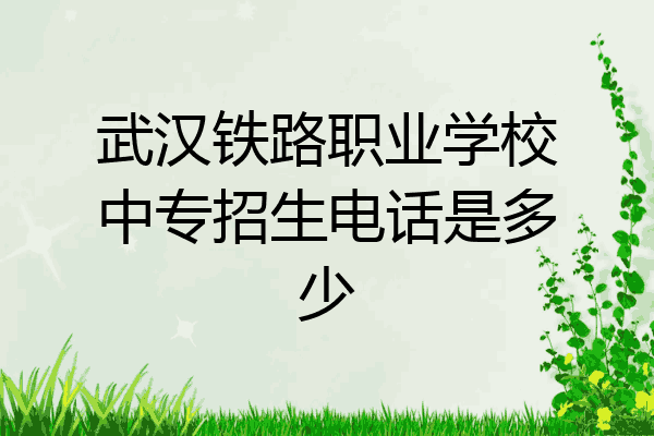 武汉铁路职业学校中专招生电话是多少