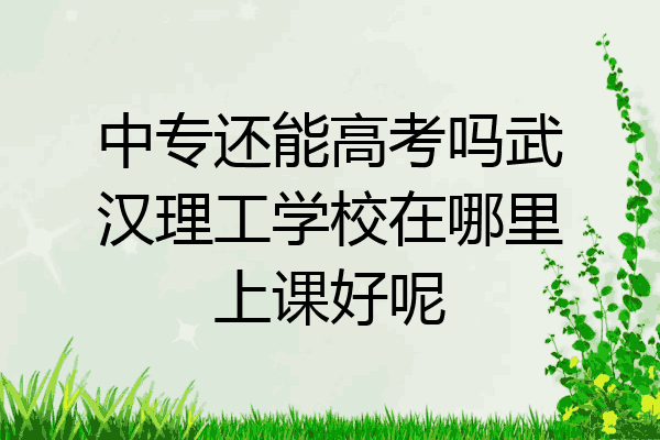 中专还能高考吗武汉理工学校在哪里上课好呢