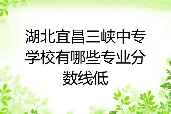 湖北宜昌三峡中专学校有哪些专业分数线低