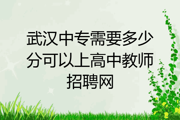 武汉中专需要多少分可以上高中教师招聘网