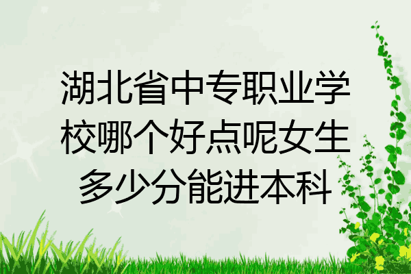 湖北省中专职业学校哪个好点呢女生多少分能进本科