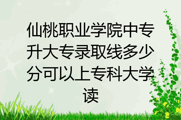 仙桃职业学院中专升大专录取线多少分可以上专科大学读