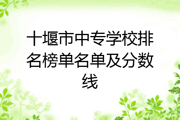 十堰市中专学校排名榜单名单及分数线