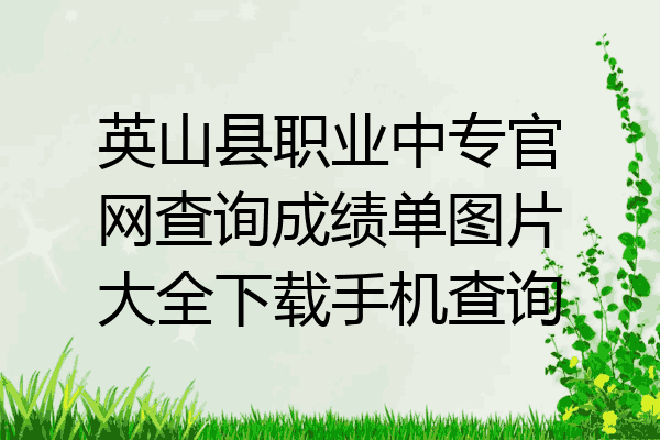 英山县职业中专官网查询成绩单图片大全下载手机查询