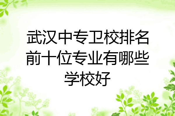 武汉中专卫校排名前十位专业有哪些学校好