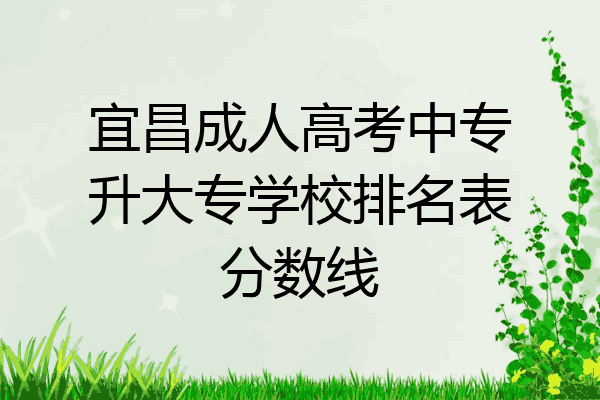 宜昌成人高考中专升大专学校排名表分数线