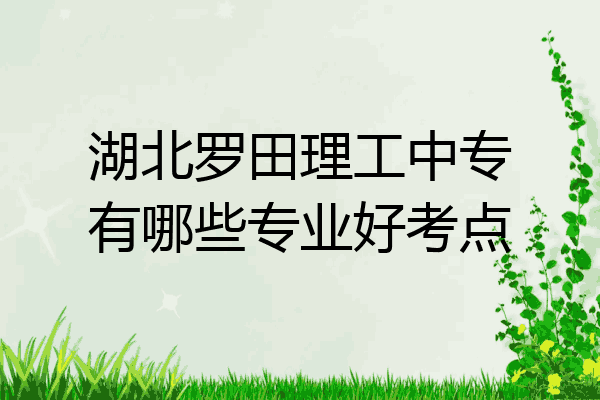 湖北罗田理工中专有哪些专业好考点