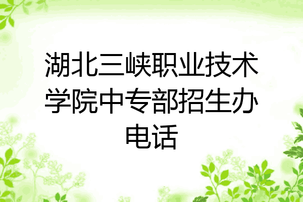 湖北三峡职业技术学院中专部招生办电话
