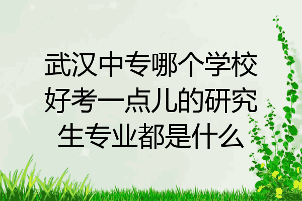 武汉中专哪个学校好考一点儿的研究生专业都是什么