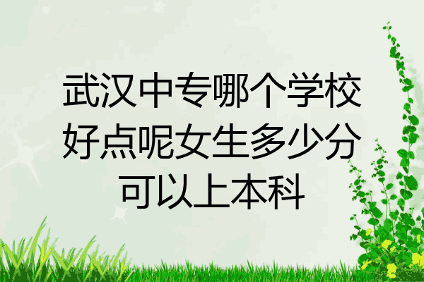 武汉中专哪个学校好点呢女生多少分可以上本科
