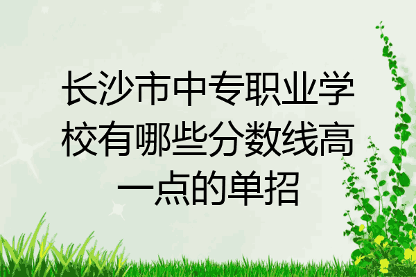 长沙市中专职业学校有哪些分数线高一点的单招
