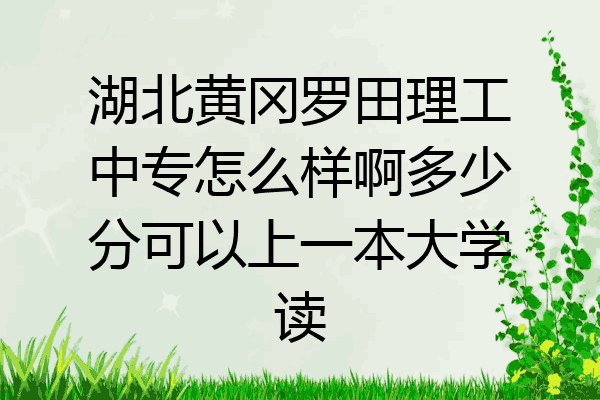 湖北黄冈罗田理工中专怎么样啊多少分可以上一本大学读