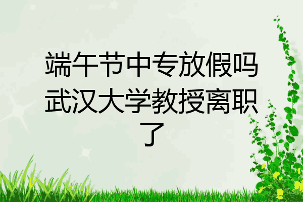端午节中专放假吗武汉大学教授离职了