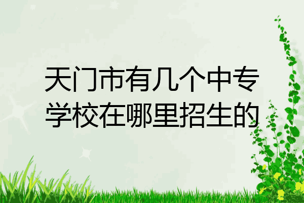天门市有几个中专学校在哪里招生的