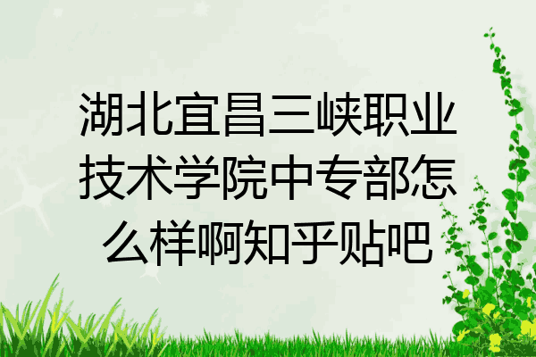 湖北宜昌三峡职业技术学院中专部怎么样啊知乎贴吧