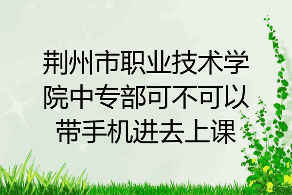 荆州市职业技术学院中专部可不可以带手机进去上课