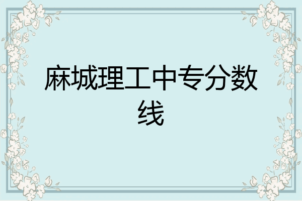 麻城理工中专分数线