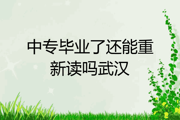 中专毕业了还能重新读吗武汉