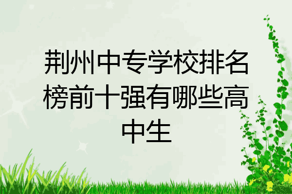 荆州中专学校排名榜前十强有哪些高中生