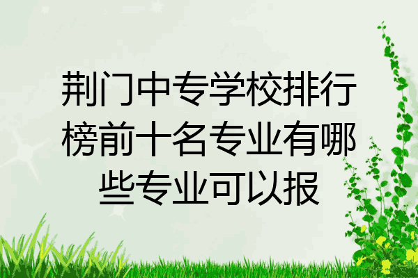 荆门中专学校排行榜前十名专业有哪些专业可以报