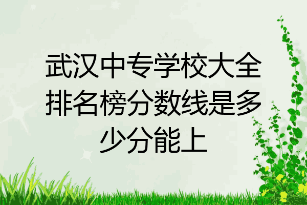 武汉中专学校大全排名榜分数线是多少分能上