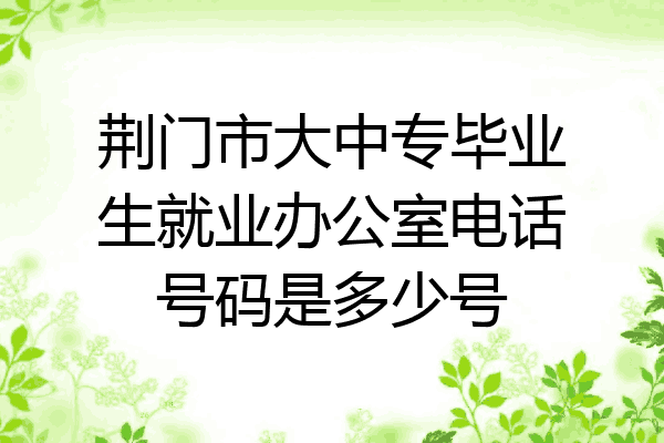 荆门市大中专毕业生就业办公室电话号码是多少号