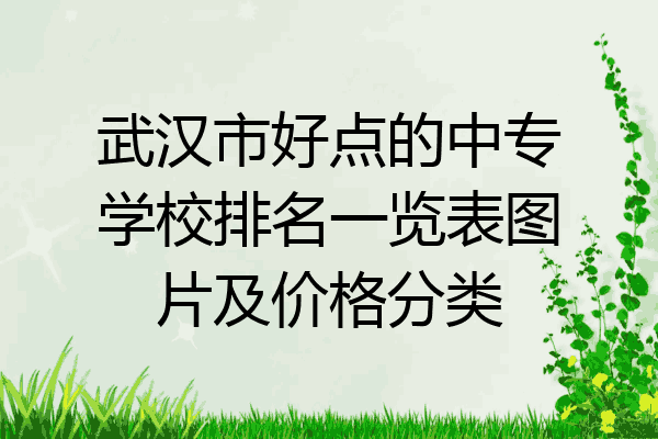 武汉市好点的中专学校排名一览表图片及价格分类