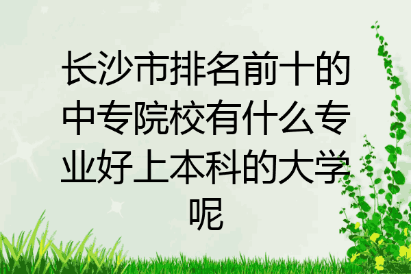 长沙市排名前十的中专院校有什么专业好上本科的大学呢