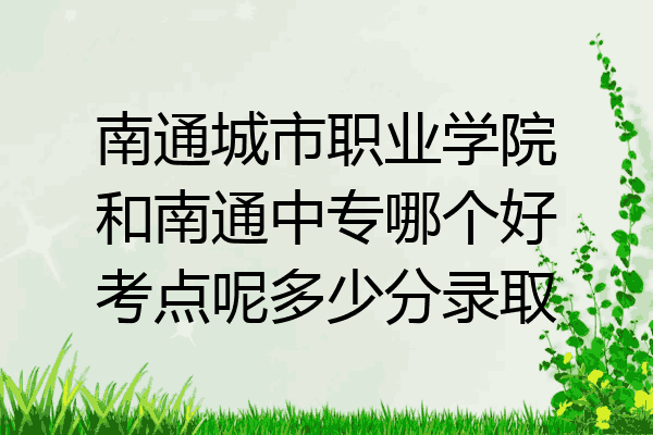 南通城市职业学院和南通中专哪个好考点呢多少分录取