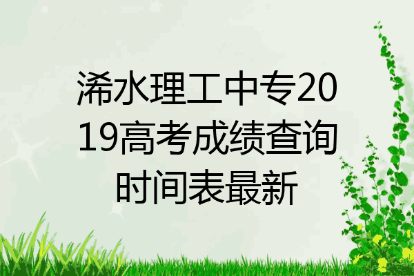 浠水理工中专2019高考成绩查询时间表最新