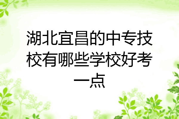 湖北宜昌的中专技校有哪些学校好考一点