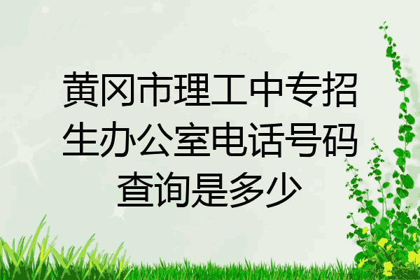 黄冈市理工中专招生办公室电话号码查询是多少
