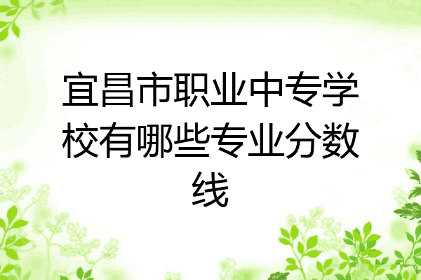 宜昌市职业中专学校有哪些专业分数线